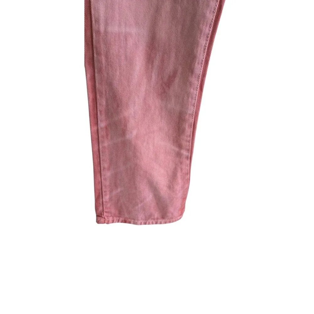 MNML Pink Acid Wash Jeans Flare Leg Button Fly Studded Pocket 29x32